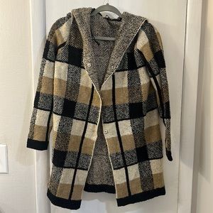 Hooded sweater coat